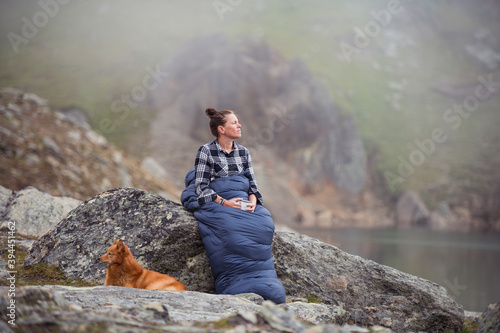 Woman with dog, Sweden