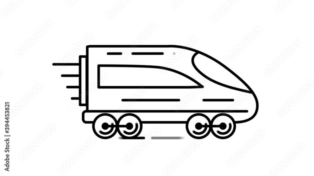 Express Train line icon on the Alpha Channel Express Train line icon on the Alpha Channel