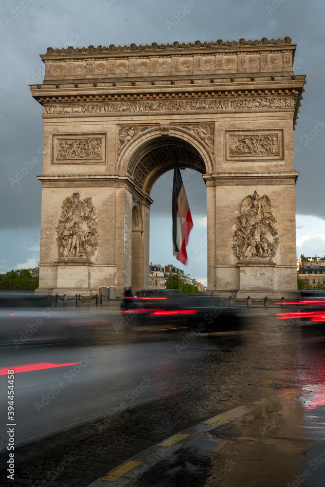 View of Arc de Triomphe, Paris, France, France View of Arc de Triomphe, Paris, France, France