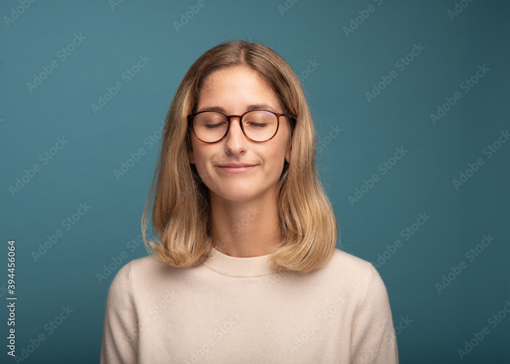 Portrait of woman wearing glasses, Sweden Portrait of woman wearing glasses, Sweden