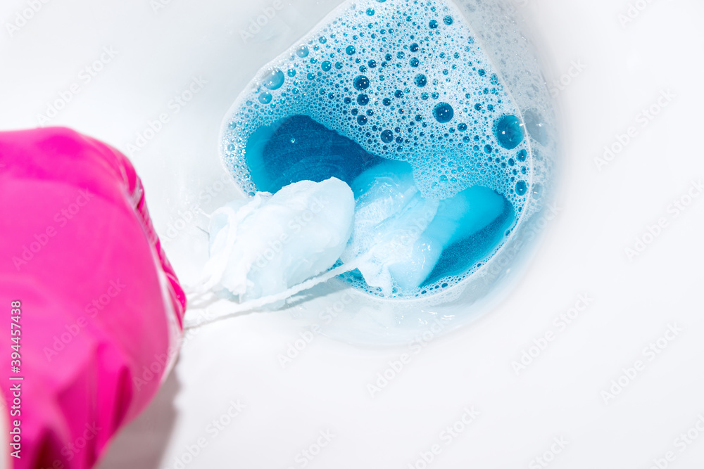 Do not throw foreign objects, sanitary pads, tampons, paper, into the