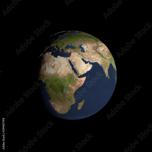 View of planet Earth. 3D render 