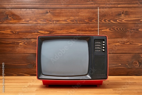 Small old analogue TV set
