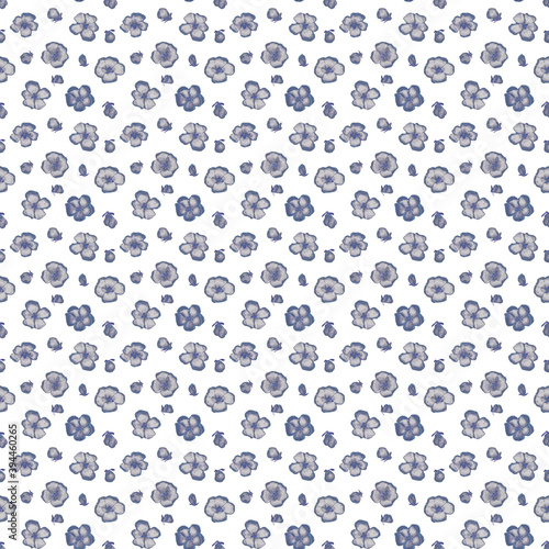 Еlegant  floral seamless pattern fo fabric, dress, skirt, blouse and other women's clothing. Print for bedlinen, patchwork