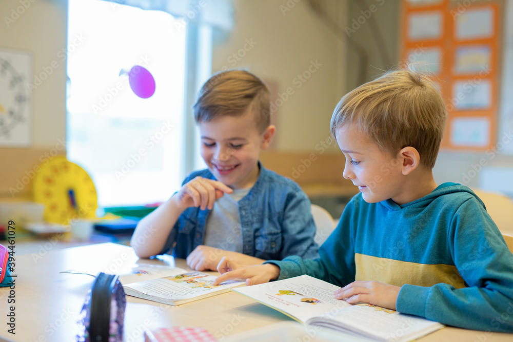 Boys in classroom, Sweden Boys in classroom, Sweden