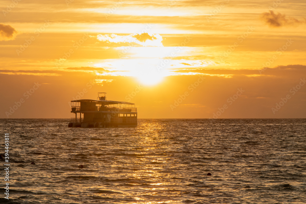 sunset in the sea