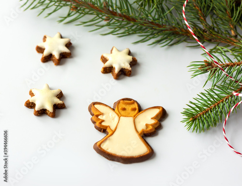 christmas gingerbread cookies and decorations