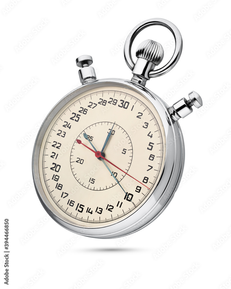 Mechanical analog stopwatch isolated on white background. Mechanical analog stopwatch isolated on white background.