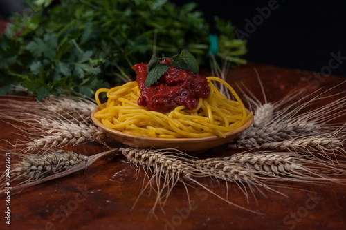 Wallpaper Mural spaghetti pasta with tomatoes sauce Torontodigital.ca