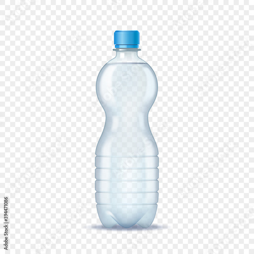 Plastic bottle 3d beverage package isolated on transparent background