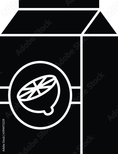 Drinks line icon for pack and juice