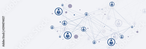 Abstract human connections headline background