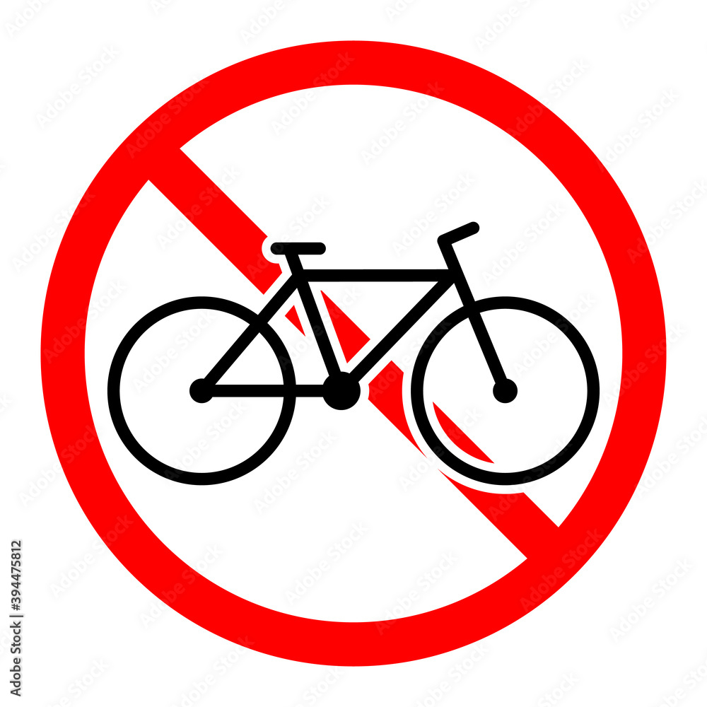 Bicycle are forbidden. Stop bicycle icon. Vector illustration Bicycle are forbidden. Stop bicycle icon. Vector illustration
