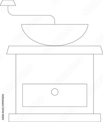 Drinks line icon for coffee maker and drink