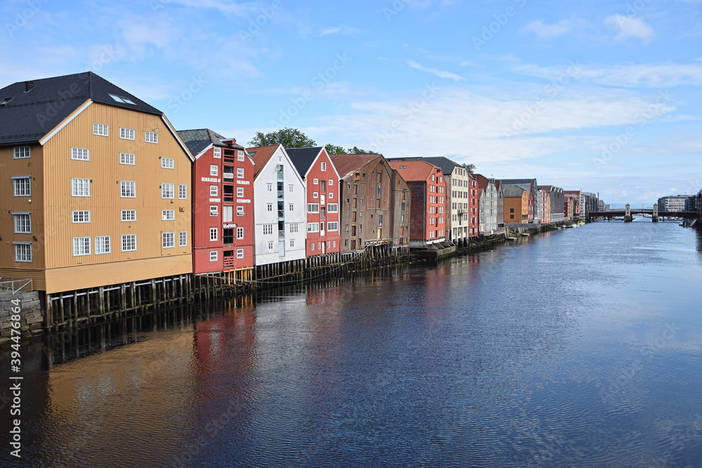 Traditional buildings in Trondheim - Norway