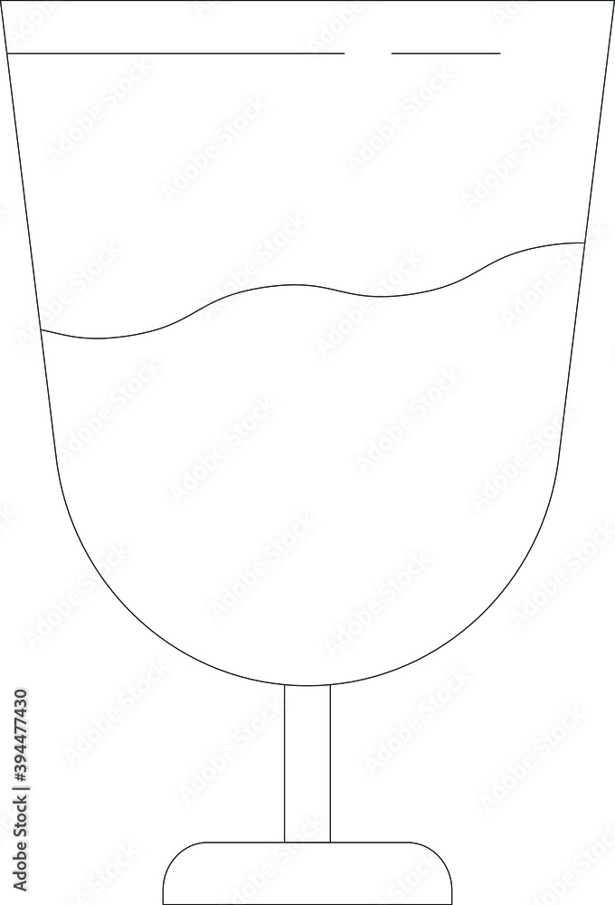 Drinks line icon for wine and glass Drinks line icon for wine and glass