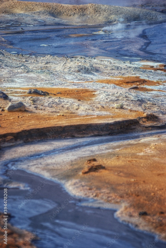 fantastic natural sites around the lake of Myvatn, Iceland