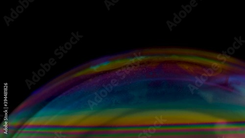 Стоковое видео

multicolored iridescence of paint on the surface of a soap bubble. abstract multi-colored planet.