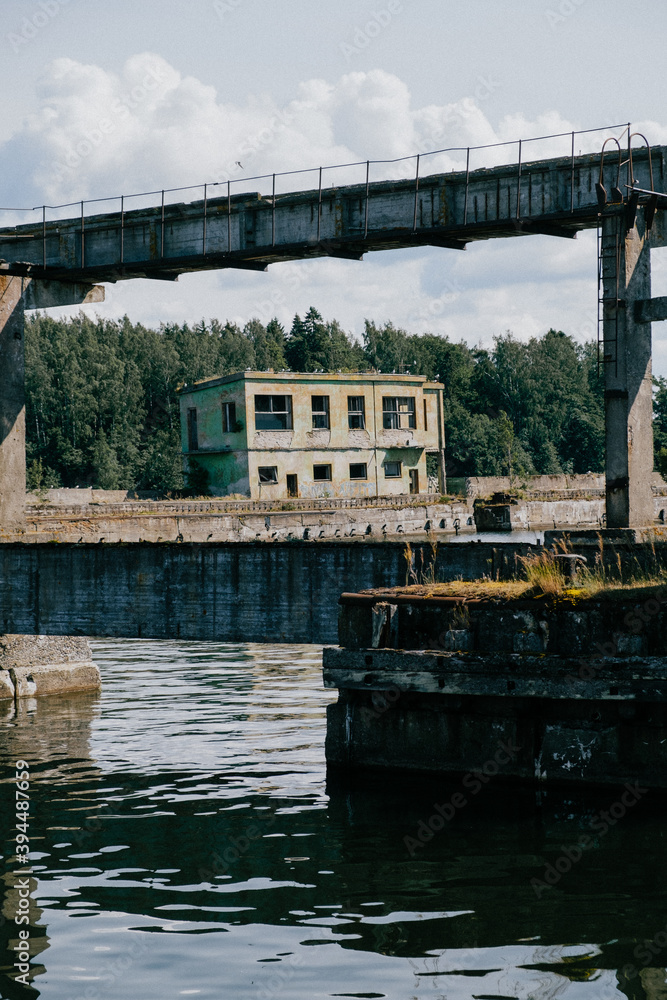 Naklejka premium old military harbour