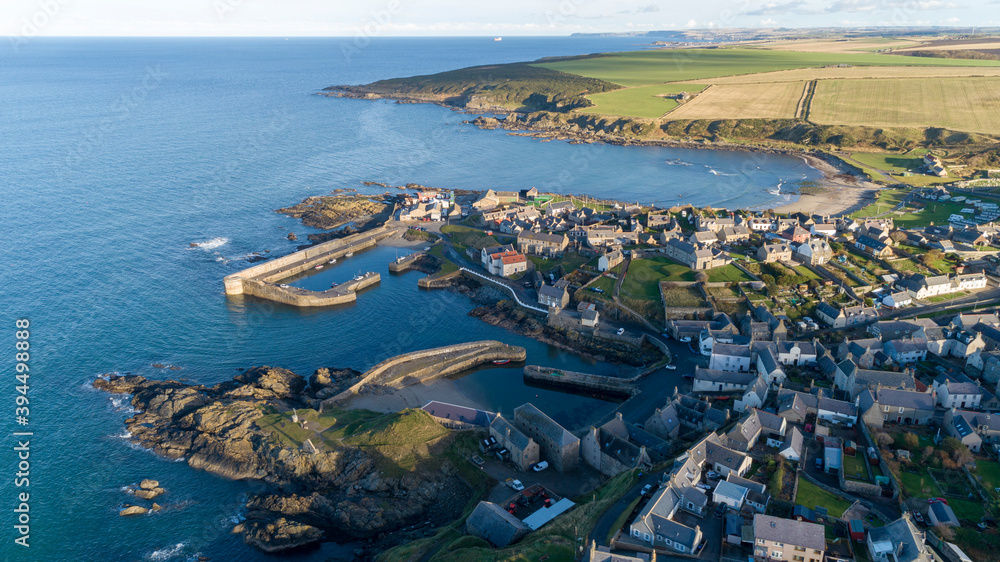 general view of the coast at Portsoy on the Moray Firth Coast