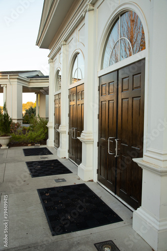 Entrance doors to a grand hall