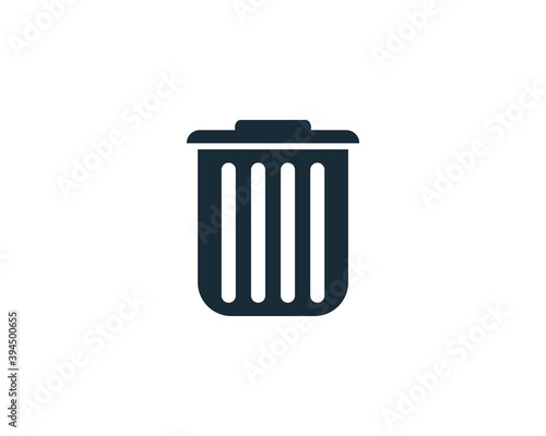 Thrash Can Icon Vector Logo Template Illustration Design