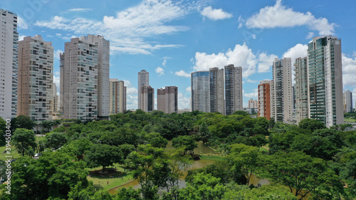 Panoramic view of Flamboyant Park in Goiania, Goias State, Brazil 