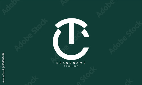 Alphabet letters Initials Monogram logo CT, TC, C and T