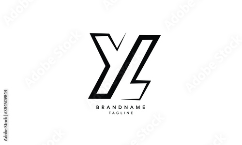 Alphabet letters Initials Monogram logo YL, LY, Y and L