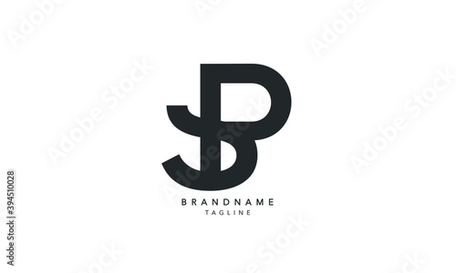 Alphabet letters Initials Monogram logo SP, PS, S and P