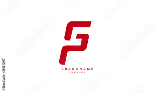 Alphabet letters Initials Monogram logo SP, PS, S and P
