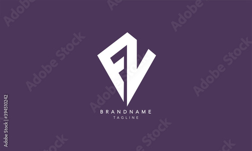 Alphabet letters Initials Monogram logo FV, VF, F and V