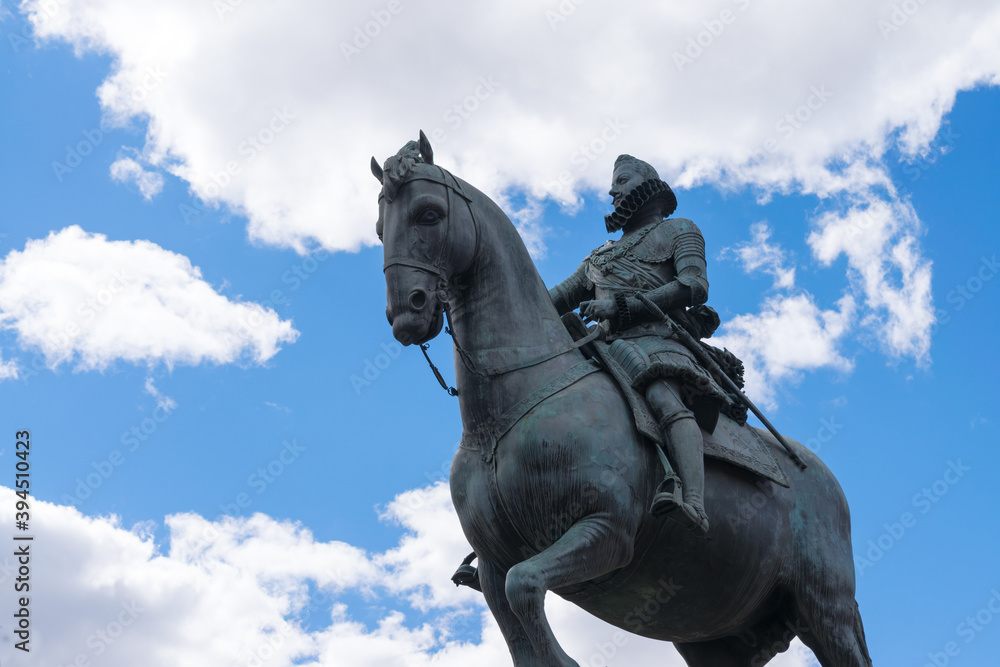King Philip III Statue at Plaza Mayor in Madrid King Philip III Statue at Plaza Mayor in Madrid