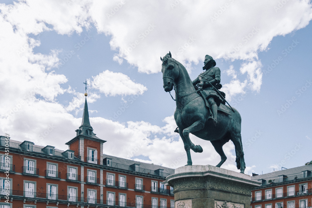 King Philip III Statue at Plaza Mayor in Madrid