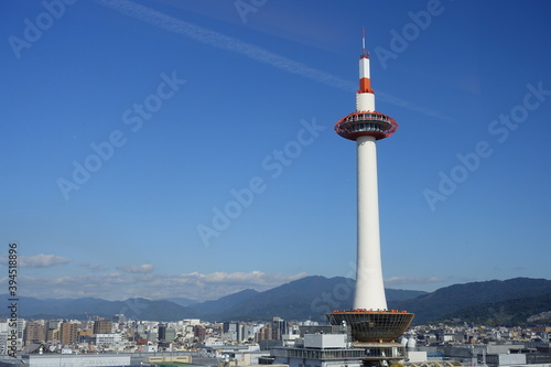 京都の街並みと京都タワー