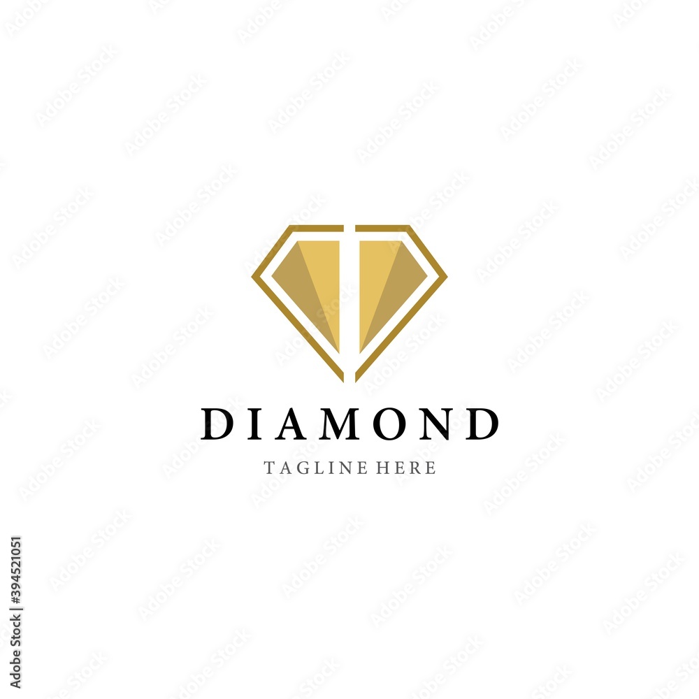 Naklejka premium Diamond logo template