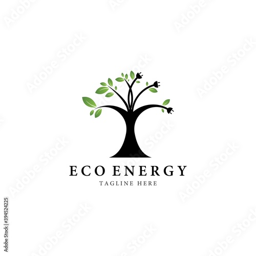 Eco energy logo template