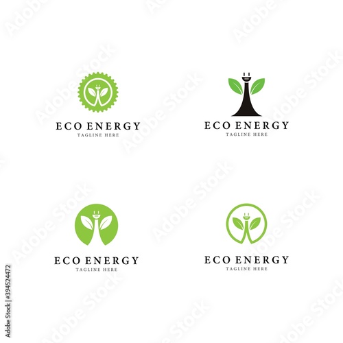 Eco energy logo template