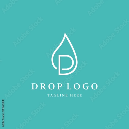 Drop logo template vector