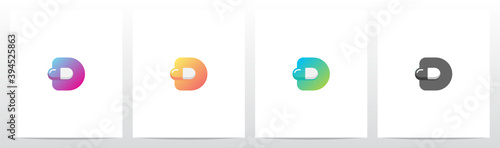 Capsule On Letter Logo Design D