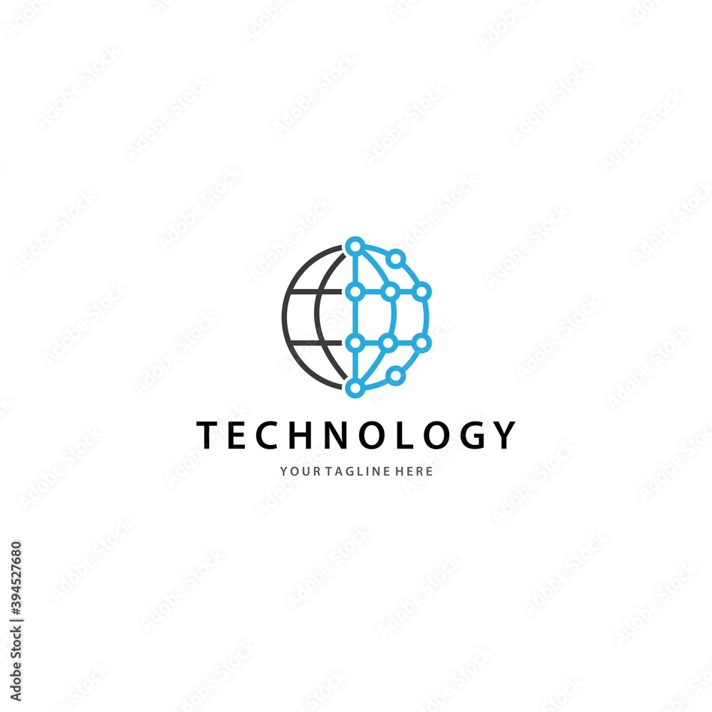 Technology logo template Technology logo template