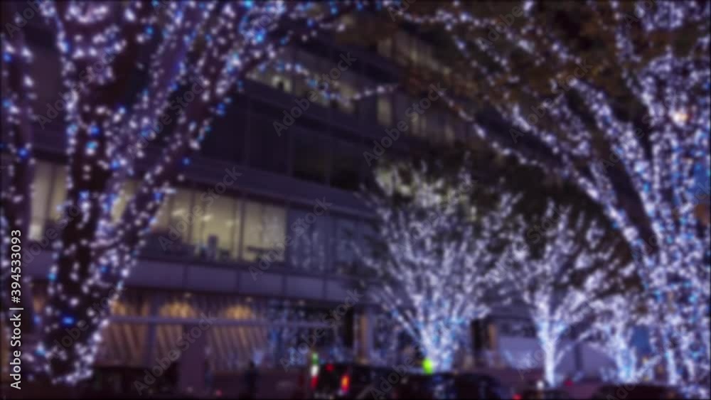 モザイク:東京都港区六本木のイルミネーションの景色 モザイク:東京都港区六本木のイルミネーションの景色