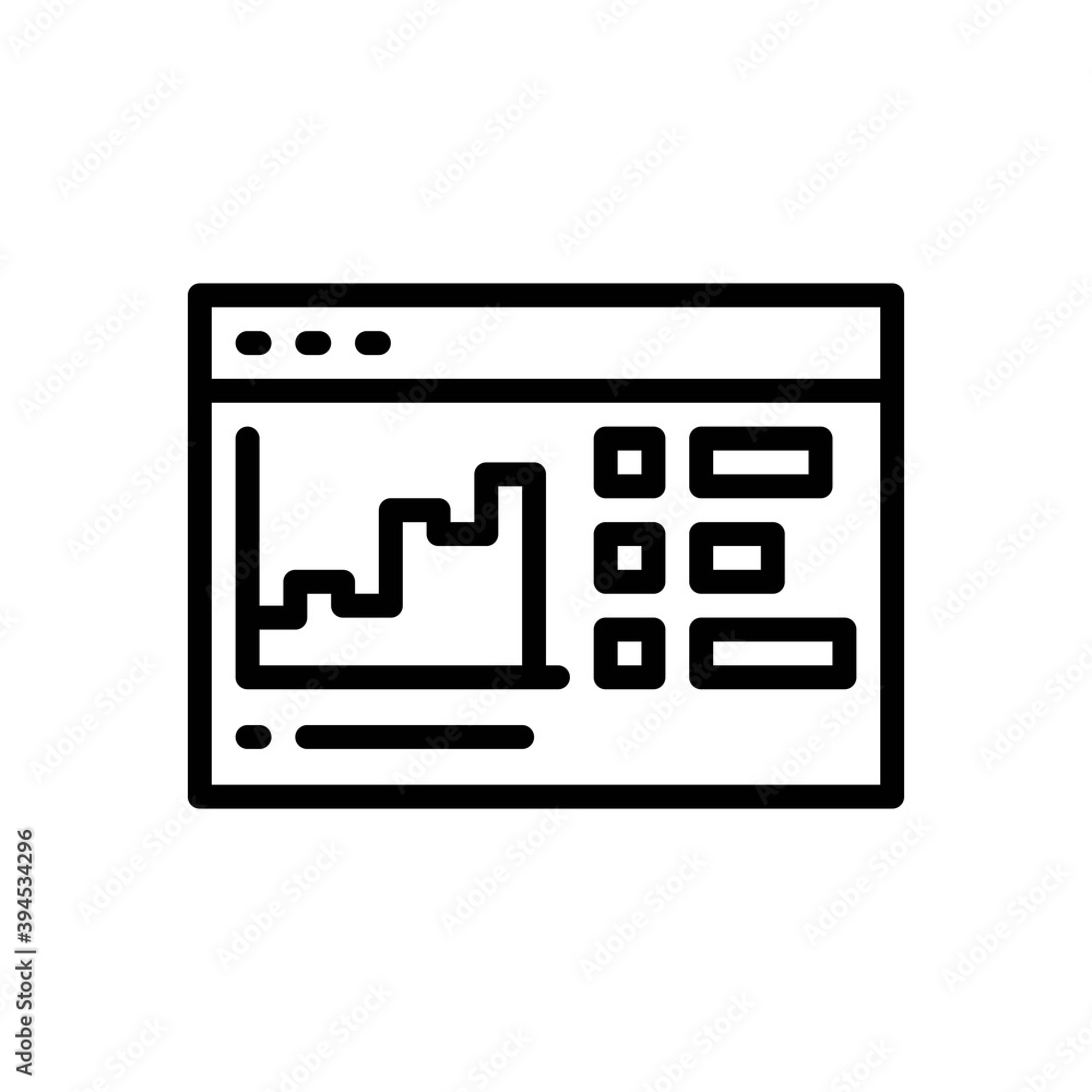 statistics icon in line style isolated on white background. EPS 10 statistics icon in line style isolated on white background. EPS 10