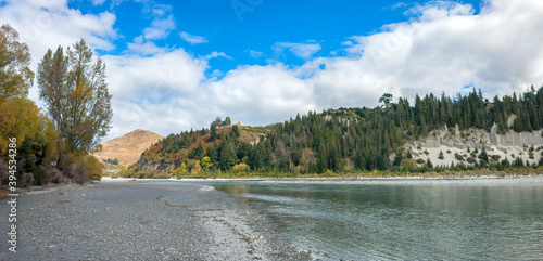 Shotover River as Viewed from Tucker Beach Trail, Queenstown Area, New Zealand photo