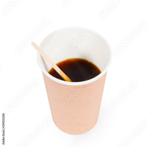 Cardboard cup with coffee