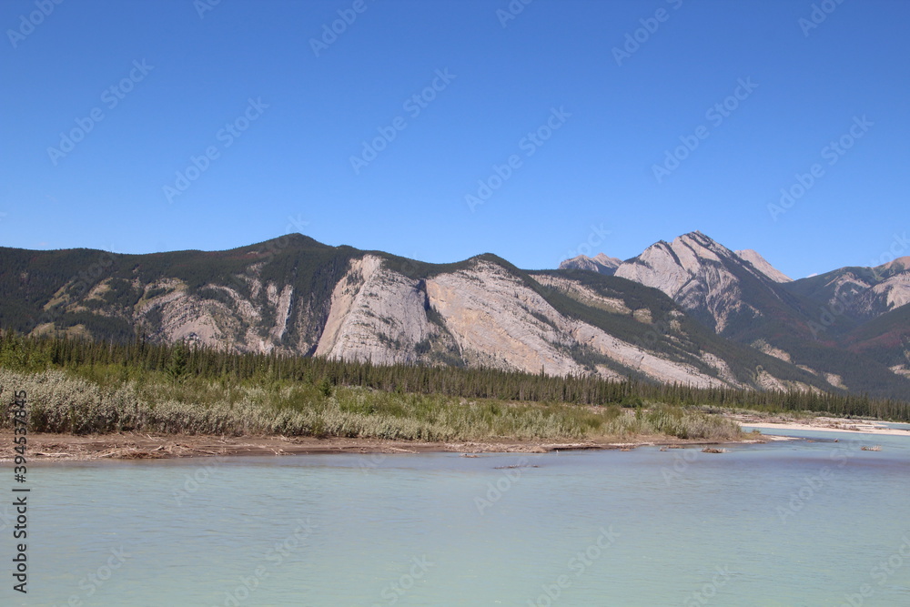 Mountains Across The Athabasca, Jasper National Park, Alberta