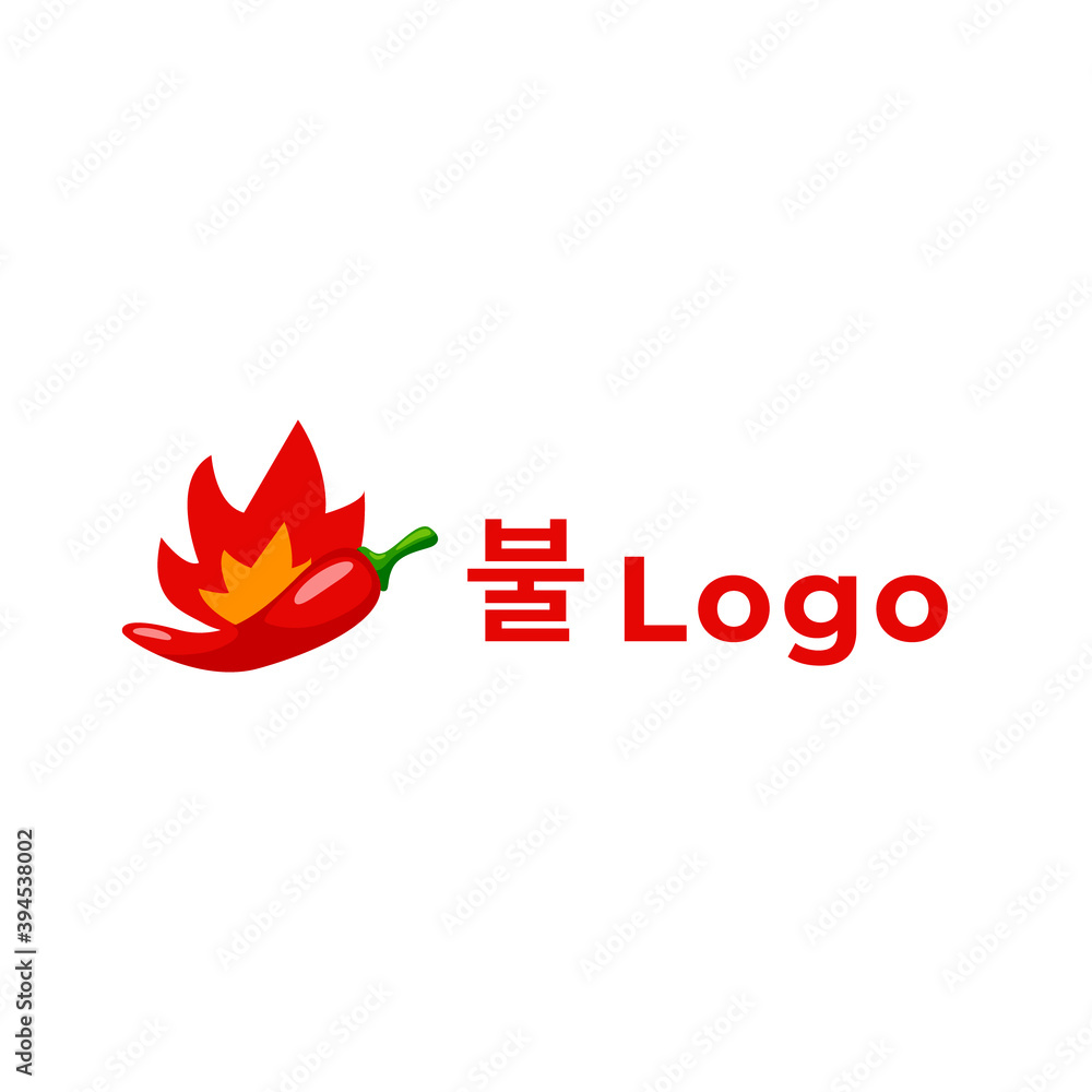 Simple and cool Korean spicy logo