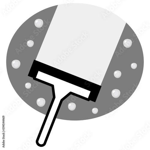 mage of wiping water droplets with a wiper or squeegee / condensation
