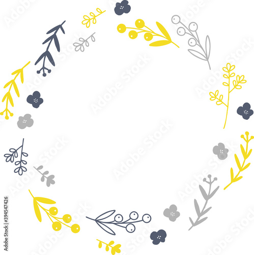 ナチュラルな植物のリング素材