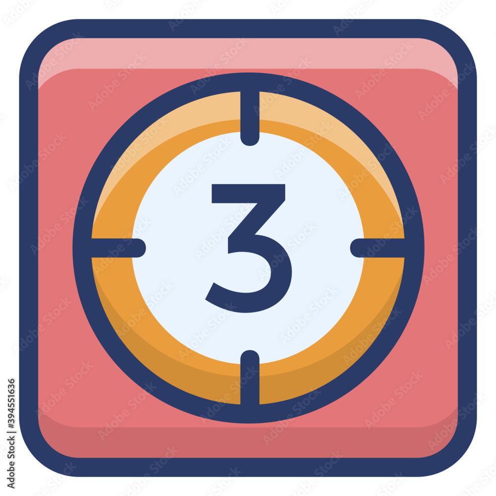 Obraz premium Movie Countdown Vector 